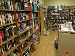 Blick in den Bookshop / das Antiquariat